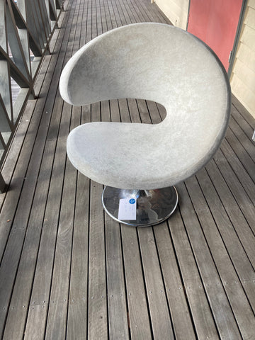 Retro Swivel Chair, Orange Peel Shape. - Marlborough Antiques