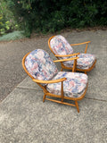 1970s vintage Pair of Ercol Windsor Armchairs