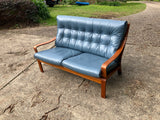 70s Leather 2 Seater Lounge