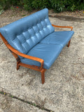 70s Leather 2 Seater Lounge