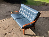 70s Leather 2 Seater Lounge