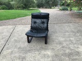 Black Leather Tessa Sling Chair - Marlborough Antiques