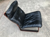 Black Leather Tessa Sling Chair - Marlborough Antiques