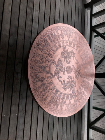 Circular Copper Coffee Table