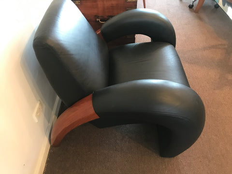 Leather Designer Chair - Marlborough Antiques