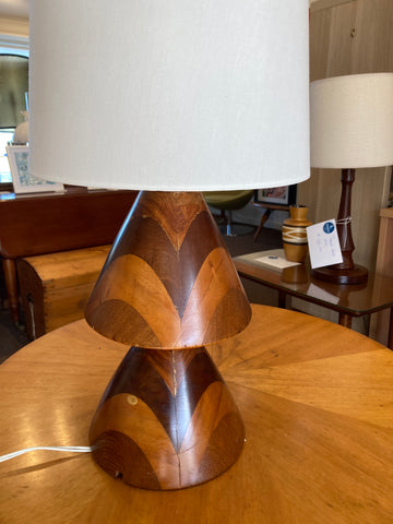 Retro Table Lamp, 60s Teak. - Marlborough Antiques