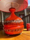 Table Lamp Retro West German, mid century, red ceramic. - Marlborough Antiques