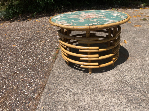 Cane Side Table, 1960s Retro. - Marlborough Antiques