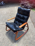 1970s Mid Century Norwegian Rocker Chair