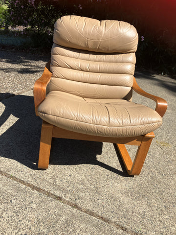 Beige Tessa T8 Mid Century Arm Chairs