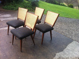 1970s upholstered Dining Chairs x 4