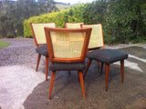 1970s upholstered Dining Chairs x 4 - Marlborough Antiques
