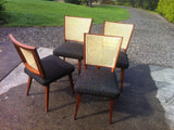 1970s upholstered Dining Chairs x 4 - Marlborough Antiques