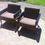 70s Rosewood Lounge Chairs - Marlborough Antiques